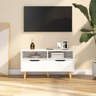 TV Unit 90X40X48.5 Cm Engineered Wood High Gloss White