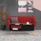 Coffee table 100x49.5x43 cm engineered wood black