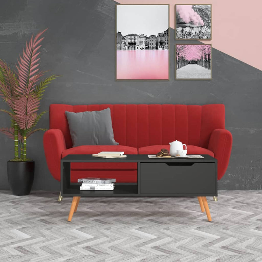 Salontafel 00X49,5X43 Cm Spaanplaat Grijs
