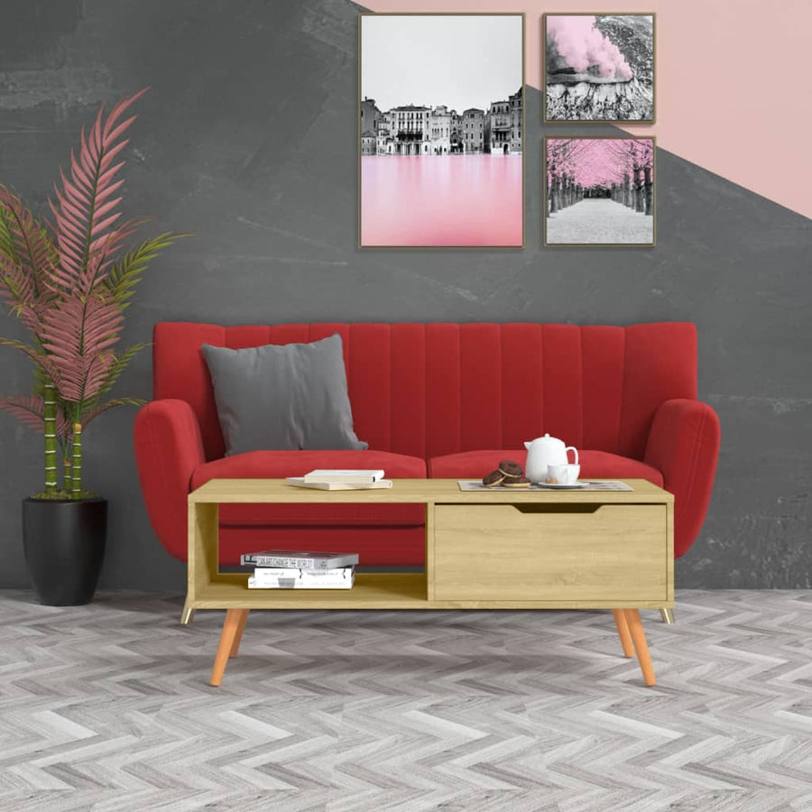 Salontafel 00X49,5X43 Cm Spaanplaat Kleurig Sonoma eiken