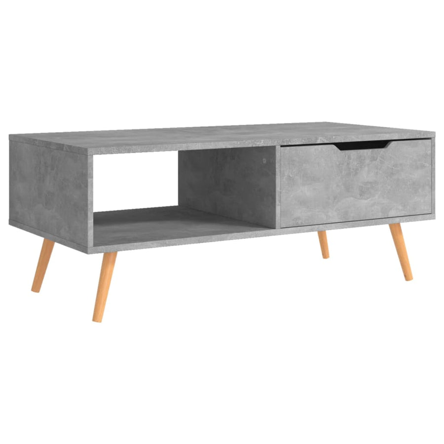 Salontafel 100X49,5X43 Cm Bewerkt Hout Betongrijs