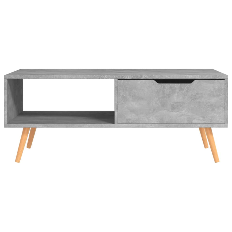 Salontafel 100X49,5X43 Cm Bewerkt Hout Betongrijs