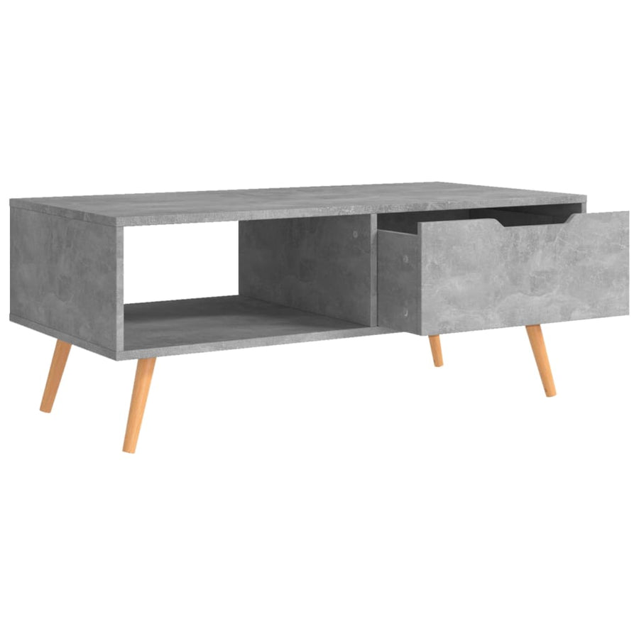 Salontafel 100X49,5X43 Cm Bewerkt Hout Betongrijs