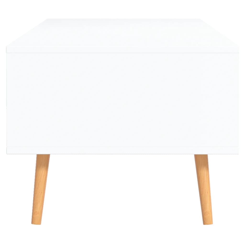 Salontafel 100X49,5X43 Cm Bewerkt Hout Kleur Wit en sonoma eiken