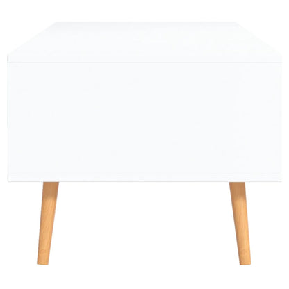Salontafel 100X49,5X43 Cm Bewerkt Hout Kleur Wit en sonoma eiken