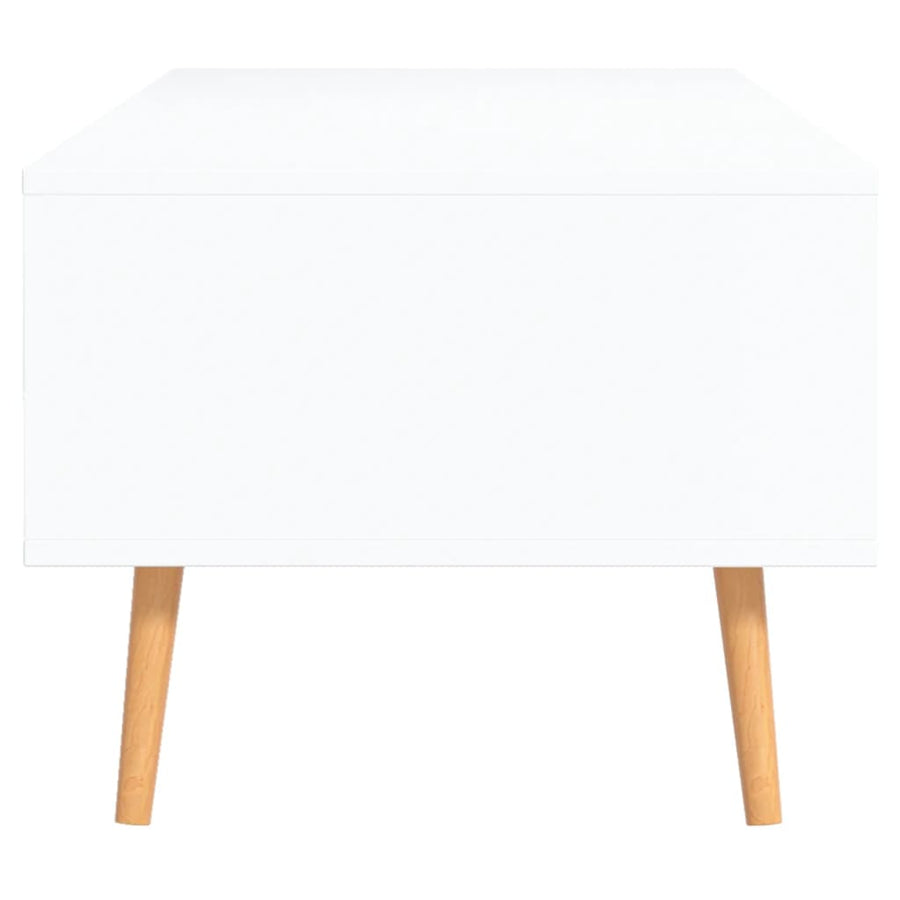 Salontafel 100X49,5X43 Cm Bewerkt Hout Kleur Wit en sonoma eiken