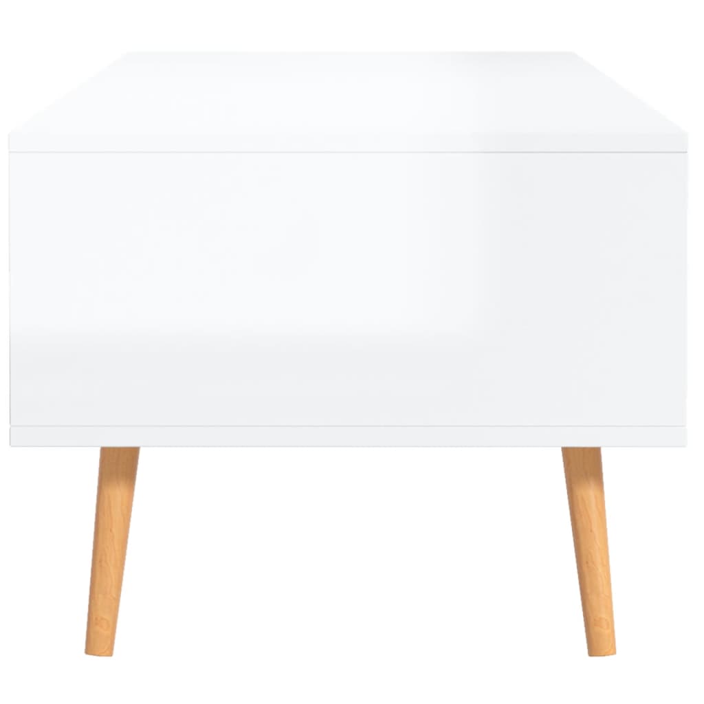 Salontafel 100X49,5X43 Cm Bewerkt Hout Hoogglans wit