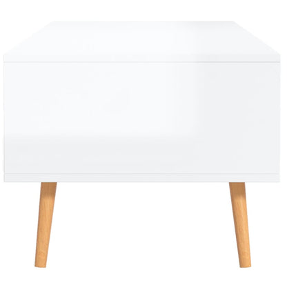 Salontafel 100X49,5X43 Cm Bewerkt Hout Hoogglans wit