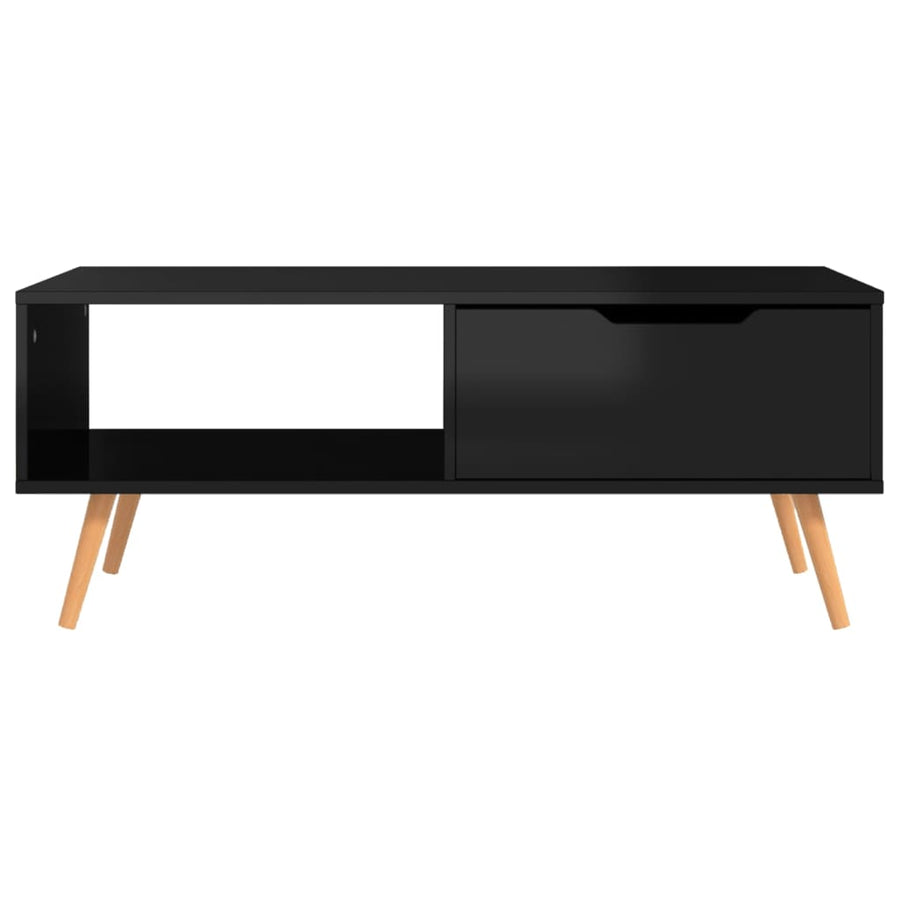 Salontafel 00X49,5X43 Cm Spaanplaat Hoogglans zwart