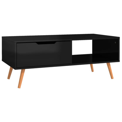 Salontafel 00X49,5X43 Cm Spaanplaat Hoogglans zwart