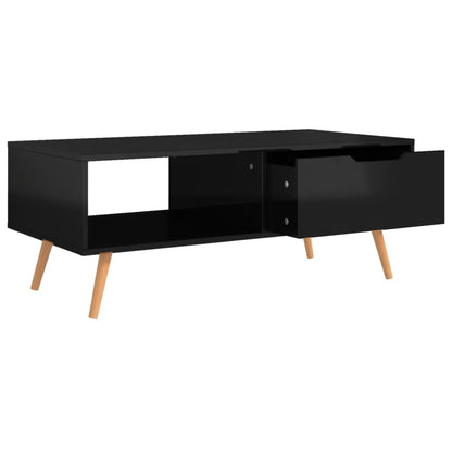 Salontafel 00X49,5X43 Cm Spaanplaat Hoogglans zwart