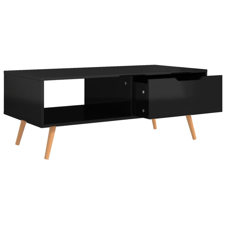 Salontafel 00X49,5X43 Cm Spaanplaat Hoogglans zwart