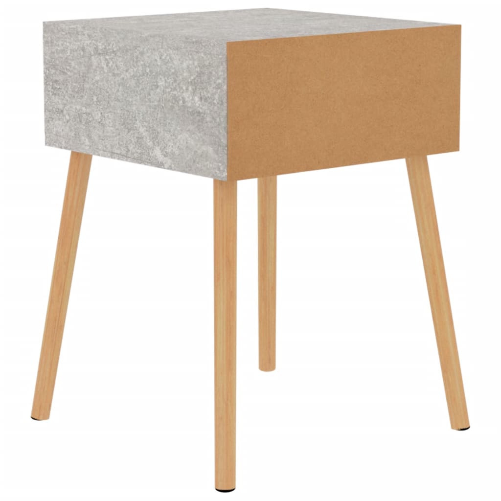 Nachtkastjes 40X40X56 Cm Spaanplaat 2 Betongrijs