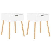 Nachtkastjes 2 st 40x40x56 cm bewerkt hout hoogglans wit