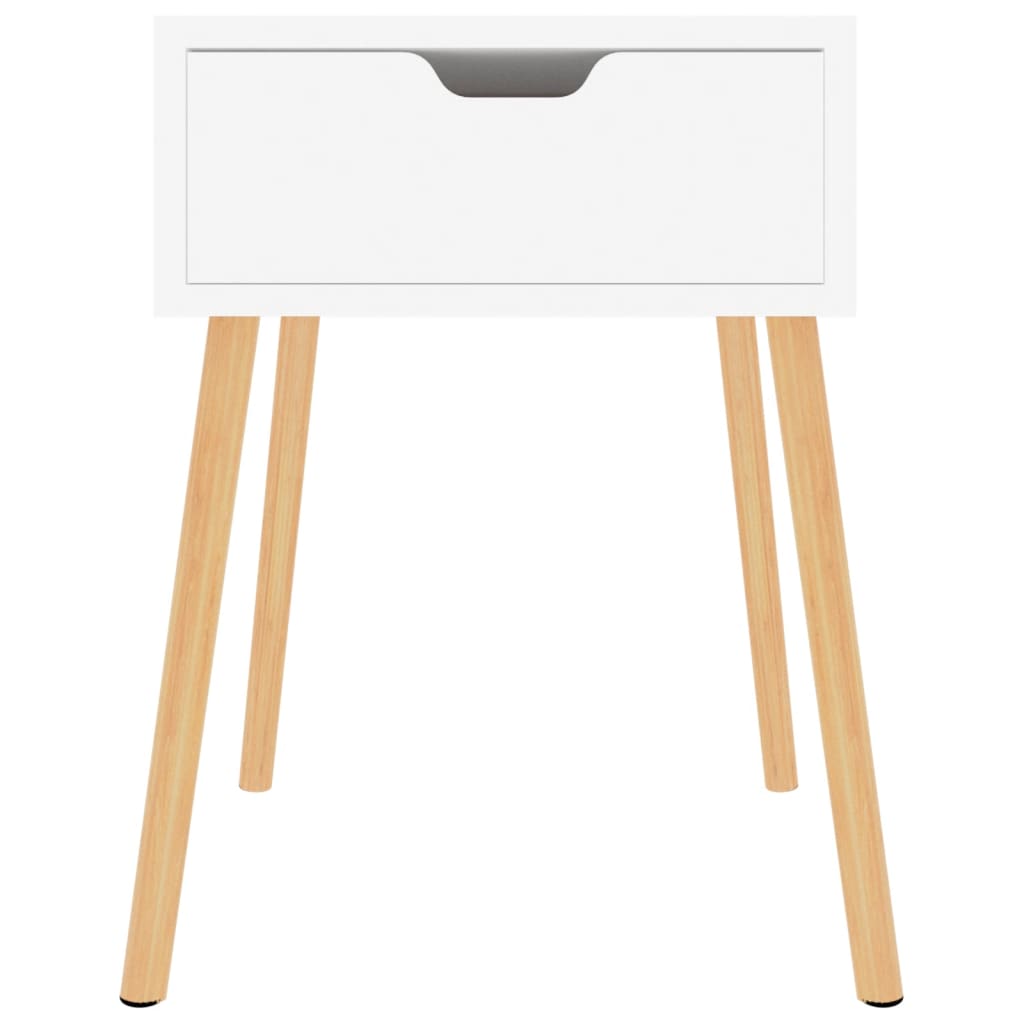 Nachtkastjes 2 st 40x40x56 cm bewerkt hout hoogglans wit