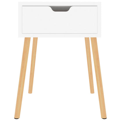 Nachtkastjes 2 st 40x40x56 cm bewerkt hout hoogglans wit