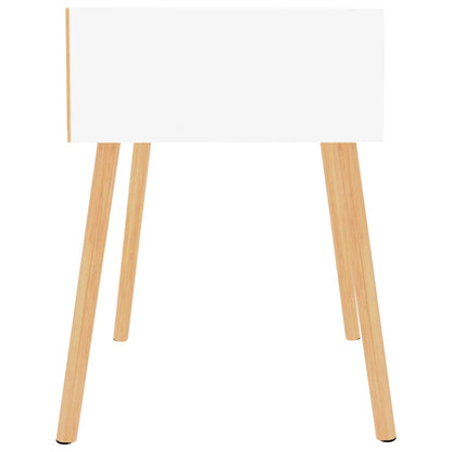Nachtkastjes 2 st 40x40x56 cm bewerkt hout hoogglans wit