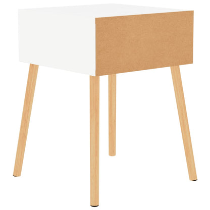 Nachtkastjes 2 st 40x40x56 cm bewerkt hout hoogglans wit