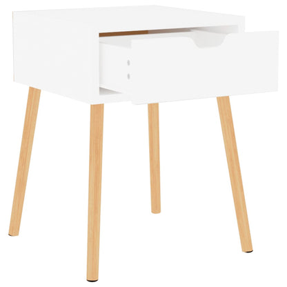 Nachtkastjes 2 st 40x40x56 cm bewerkt hout hoogglans wit