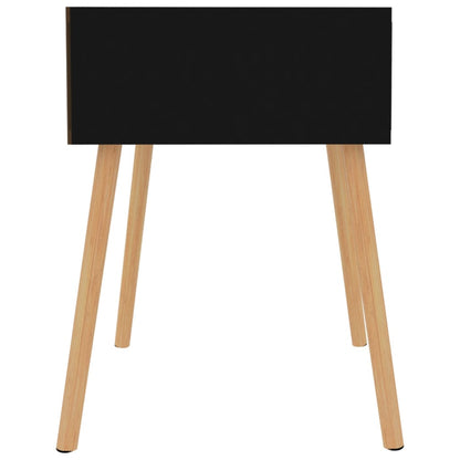 Nachtkastje 40X40X56 Cm Spaanplaat 1 Hoogglans zwart