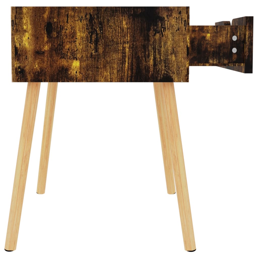 Nachtkastje 40X40X56 Cm Spaanplaat Kleurig 1 Gerookt eiken