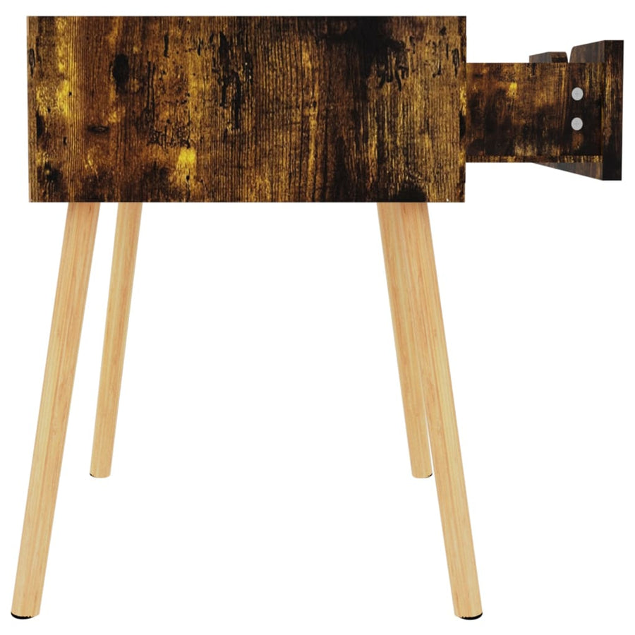 Nachtkastje 40X40X56 Cm Spaanplaat Kleurig 1 Gerookt eiken