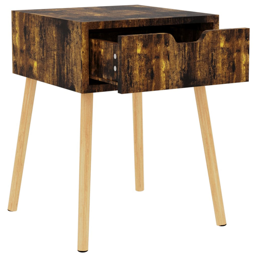 Nachtkastjes 40X40X56 Cm Spaanplaat Kleurig 2 Gerookt eiken