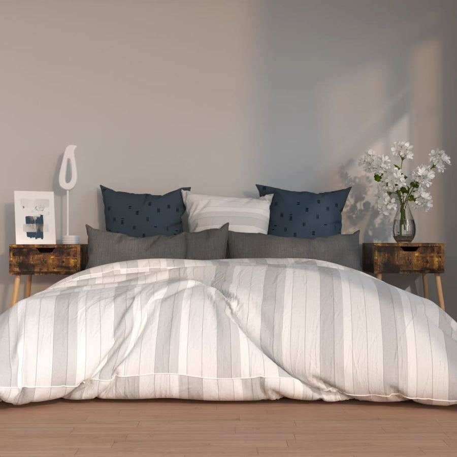 Nachtkastjes 40X40X56 Cm Spaanplaat Kleurig 2 Gerookt eiken