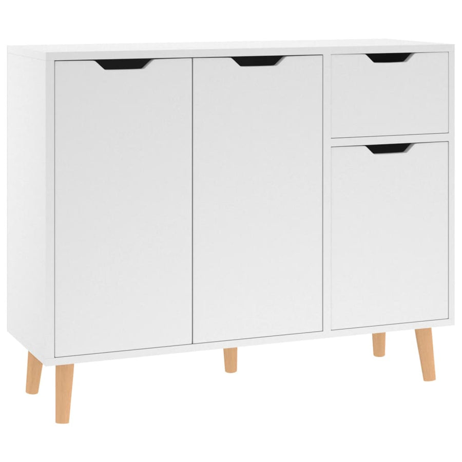Dressoir 90x30x72 cm bewerkt hout wit