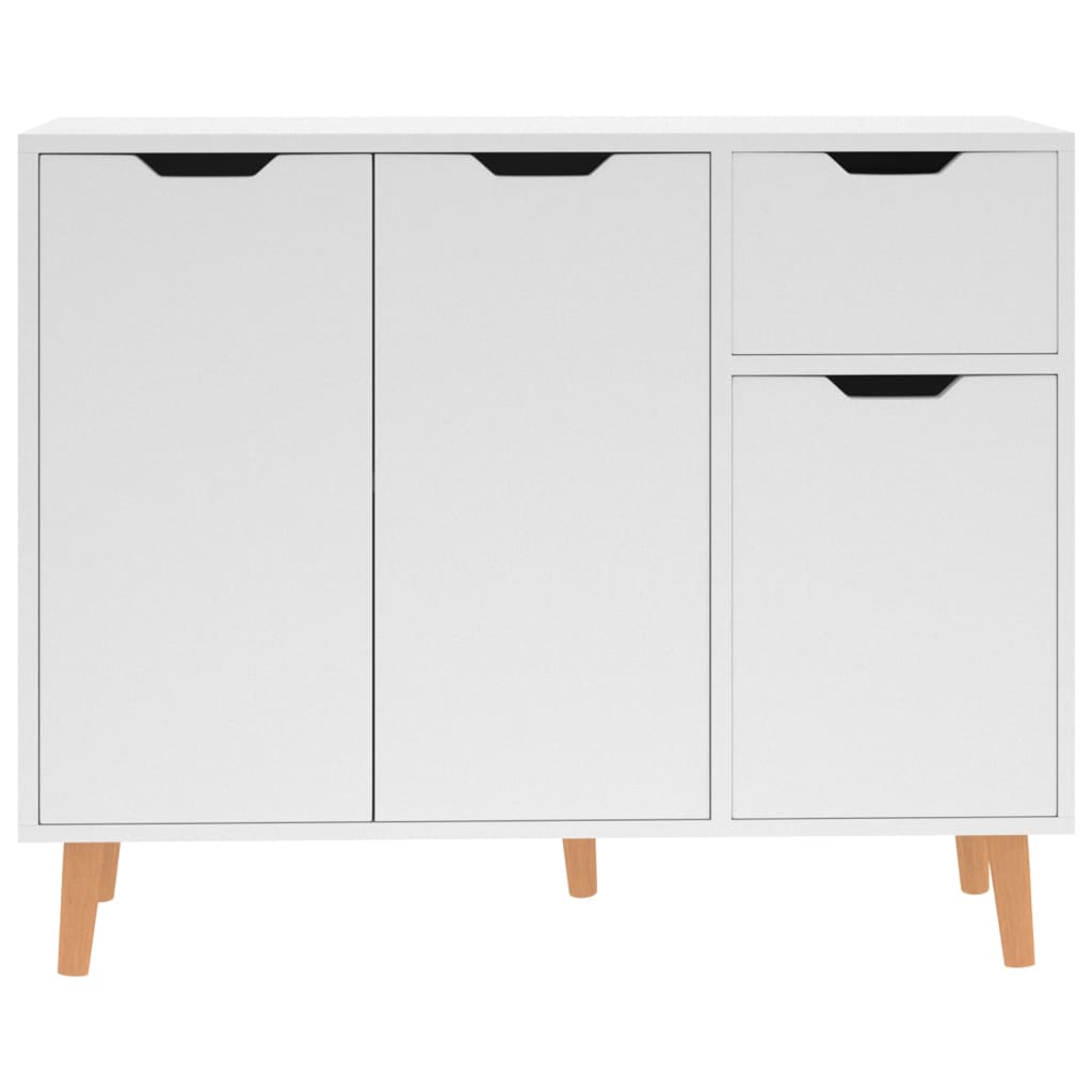 Dressoir 90x30x72 cm bewerkt hout wit