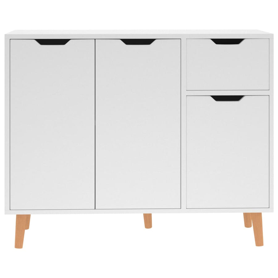Dressoir 90x30x72 cm bewerkt hout wit