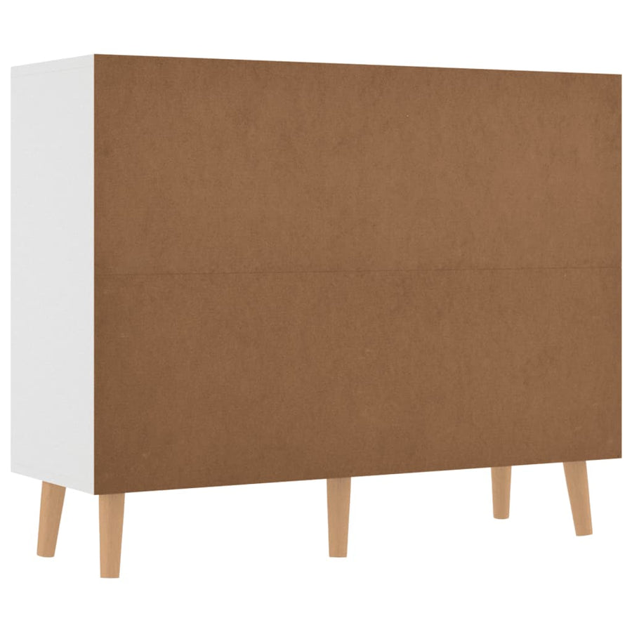 Dressoir 90x30x72 cm bewerkt hout wit