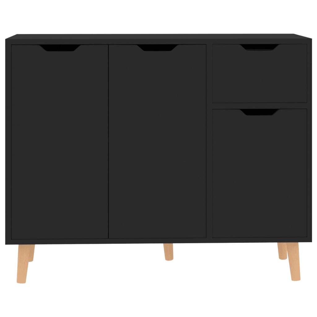 Dressoir 90x30x72 bewerkt hout zwart