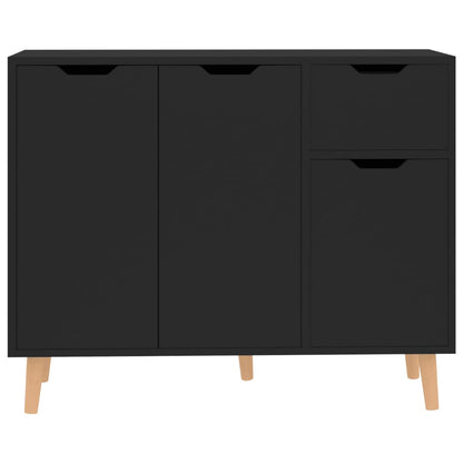 Dressoir 90x30x72 bewerkt hout zwart