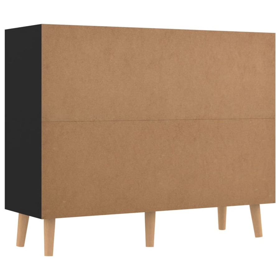 Dressoir 90x30x72 bewerkt hout zwart