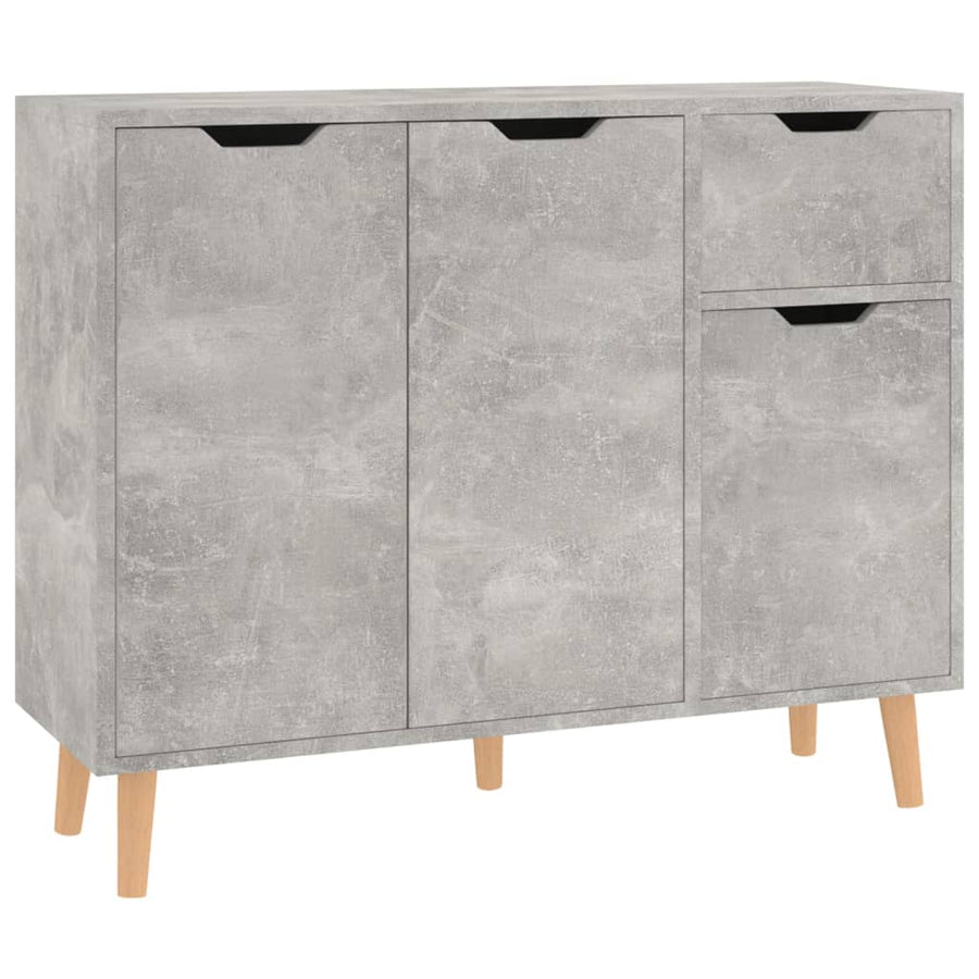 Dressoir 90X30X72 Cm Bewerkt Hout Betongrijs