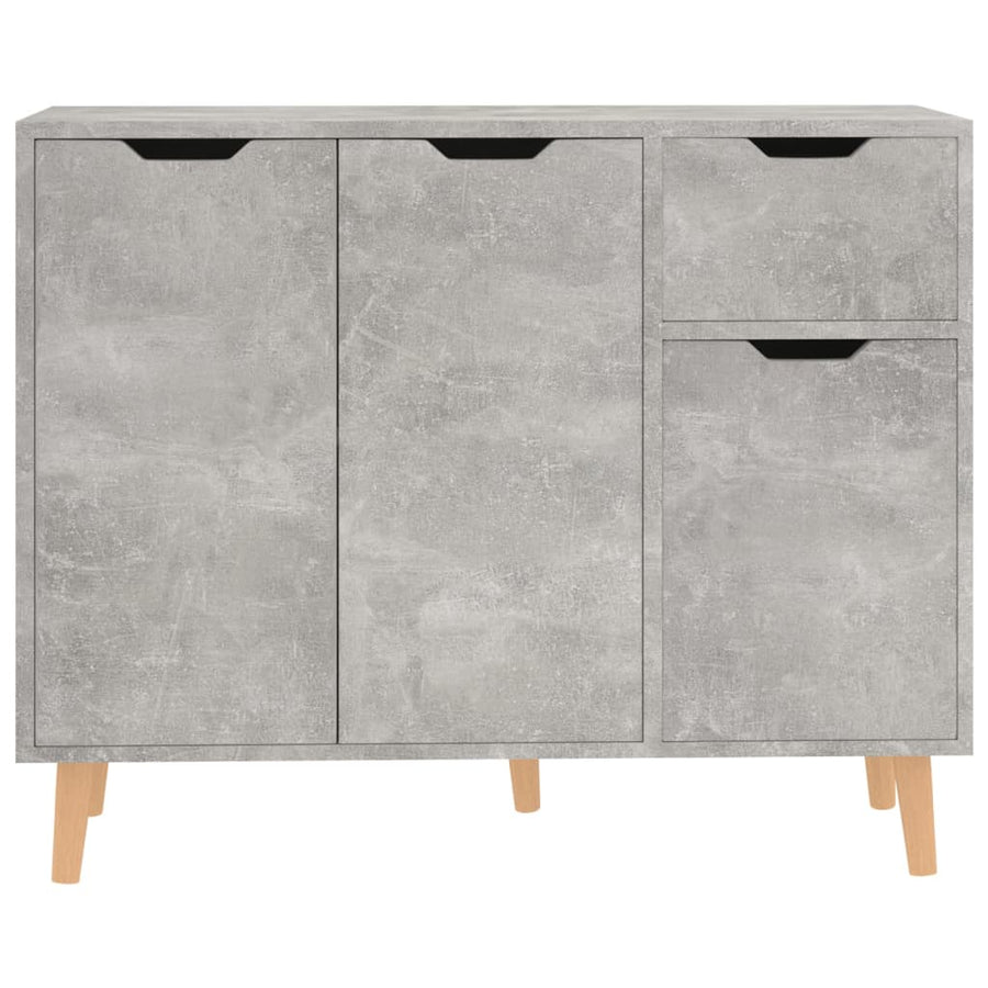 Dressoir 90X30X72 Cm Bewerkt Hout Betongrijs