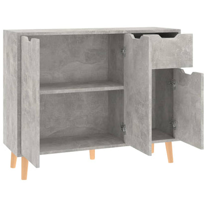 Dressoir 90X30X72 Cm Bewerkt Hout Betongrijs