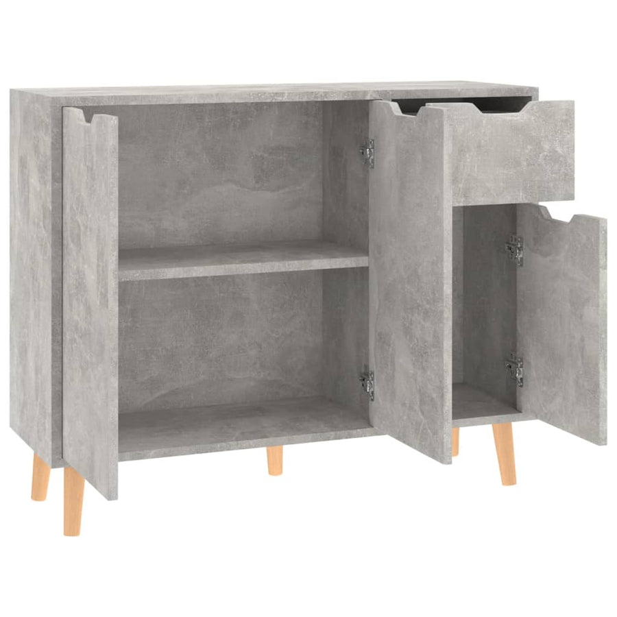 Dressoir 90X30X72 Cm Bewerkt Hout Betongrijs