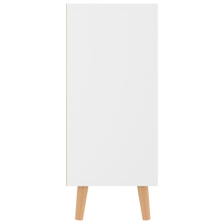 Dressoir 90x30x72 cm bewerkt hout hoogglans wit
