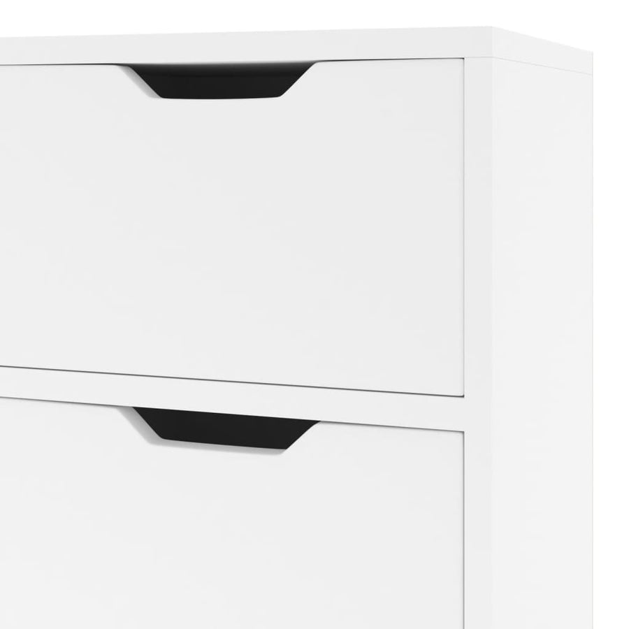Dressoir 90x30x72 cm bewerkt hout hoogglans wit
