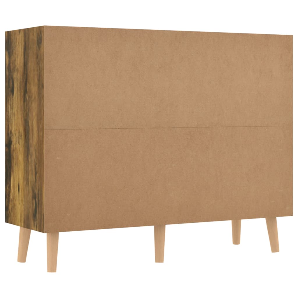Dressoir 90X30X72 Cm Bewerkt Hout Kleurig Gerookt eiken