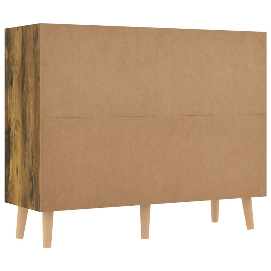 Dressoir 90X30X72 Cm Bewerkt Hout Kleurig Gerookt eiken