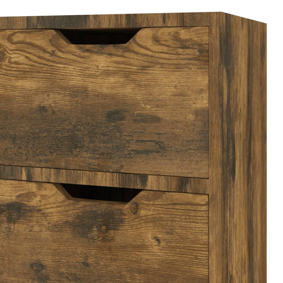 Dressoir 90X30X72 Cm Bewerkt Hout Kleurig Gerookt eiken