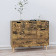 Dressoir 90x30x72 cm bewerkt hout gerookt eiken