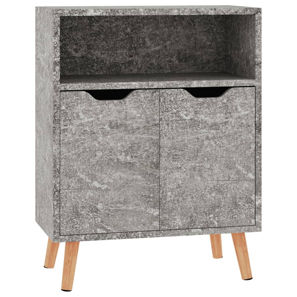 Dressoir 60X30X72 Cm Bewerkt Hout Betongrijs