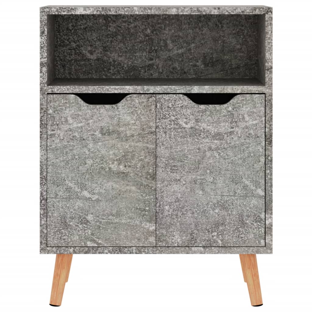 Dressoir 60X30X72 Cm Bewerkt Hout Betongrijs