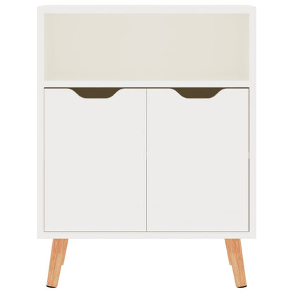 Dressoir 60x30x72 cm bewerkt hout hoogglans wit