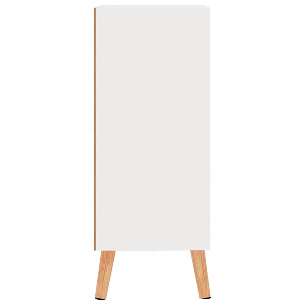 Dressoir 60x30x72 cm bewerkt hout hoogglans wit