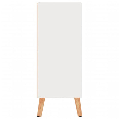 Dressoir 60x30x72 cm bewerkt hout hoogglans wit